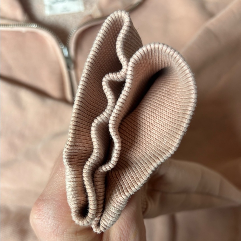 Wilfred Free/ Aritzia Half Zip Peach Sweater - Picture 4 of 6